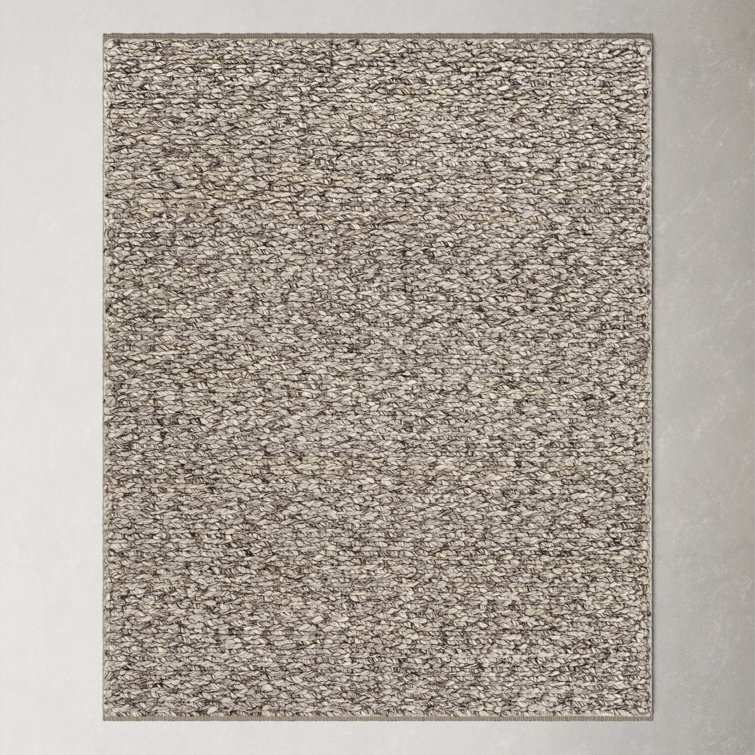 Aperol Texture Handmade Flatweave Charcoal/Ivory Area Rug & Reviews